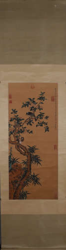 A Chinese bird-and-flower painting, Shenquan mark