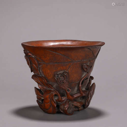 A bamboo carved cup
