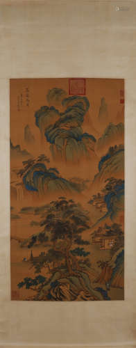 A Chinese landscape painting, Lanying mark