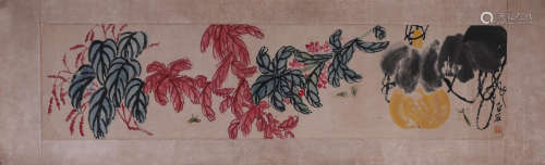 A Chinese painting, Qi Baishi mark