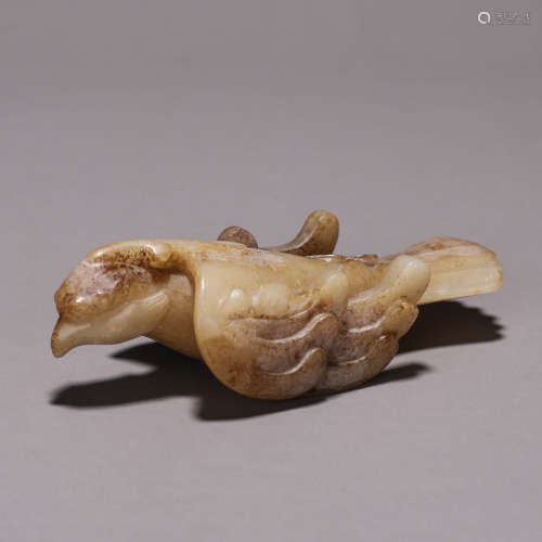 A Hetian jade phoenix bird ornament