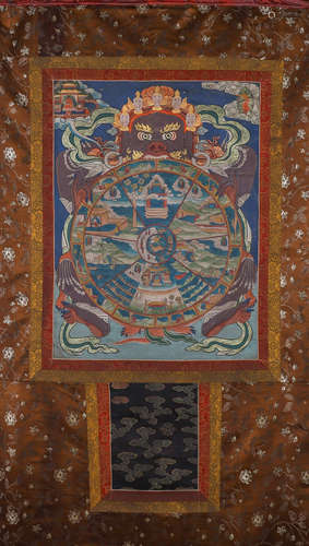 A Tibetan thang-ga painting