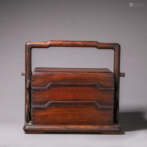 A fragrant rosewood multi-layered food case