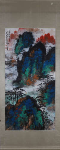 A Chinese landscape painting, Liu Haili mark