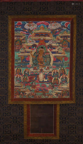 A Tibetan Manjusri thang-ga painting