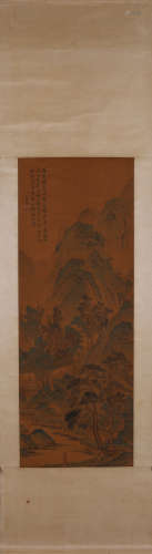 A Chinese landscape painting, Wen Zhengming mark