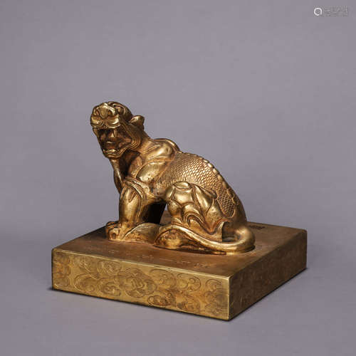 A gilding copper beast seal