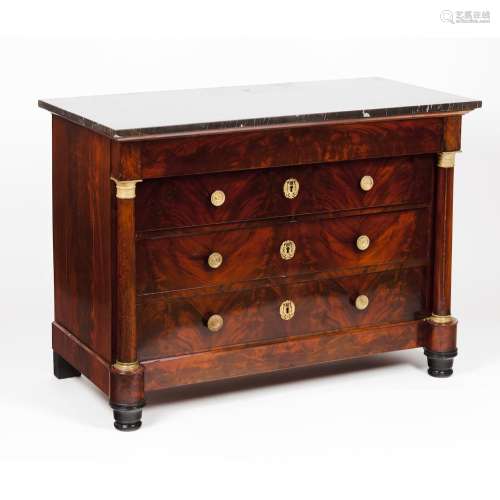 An Empire chest of drawers