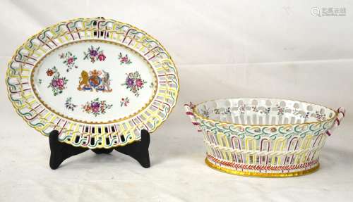 Set of Chinese Famille Rose Export Dish & Bowl