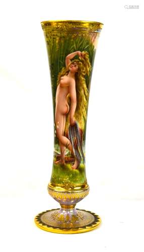 Royal Vienna Painted Opalescent Vase