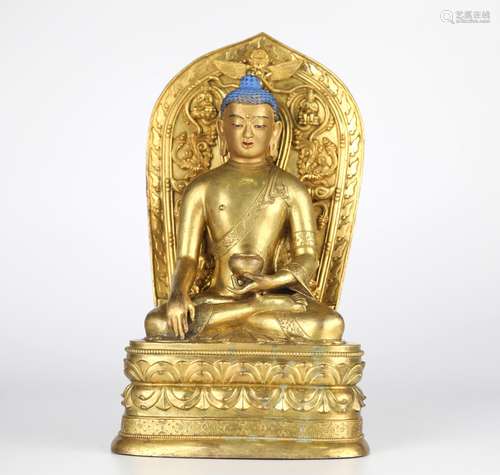 Chinese Gilt Bronze Buddha Figure