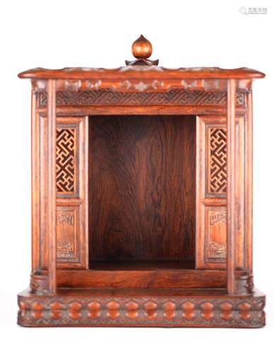 Chinese Fine Carved Hardwood Buddha Shrine