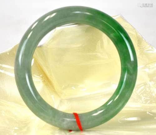 Chinese Green & Celadon Jadeite Bangle