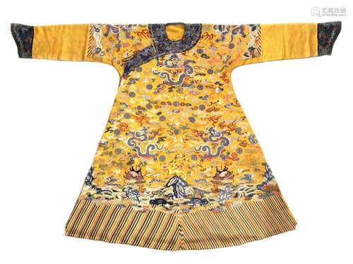 Chinese Imperial Yellow Dragons Robe