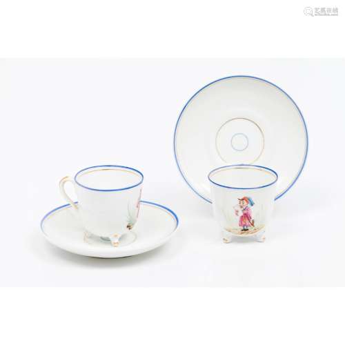 A pair of cups and saucers
