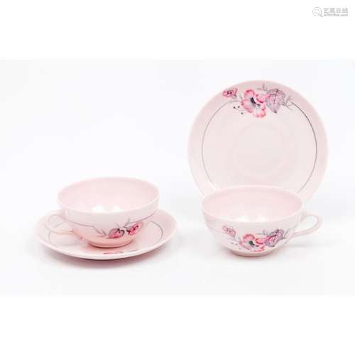 A pair of cups and saucers