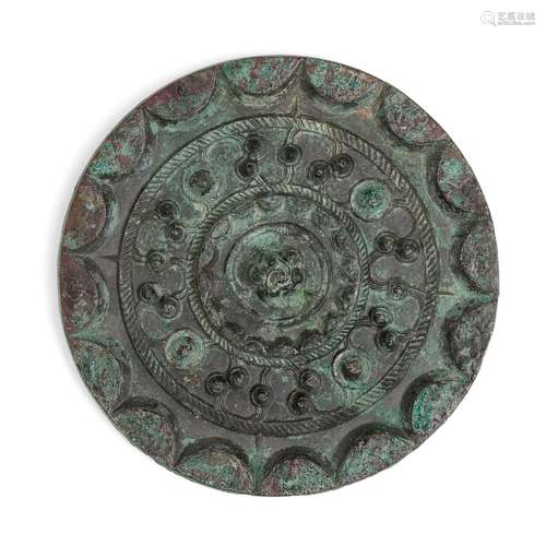 BRONZE 'STAR AND CLOUD' MIRROR WESTERN HAN DYNASTY