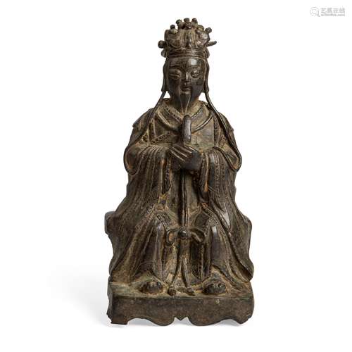 BRONZE SCULPTURE OF A DAOIST DIETY MING DYNASTY