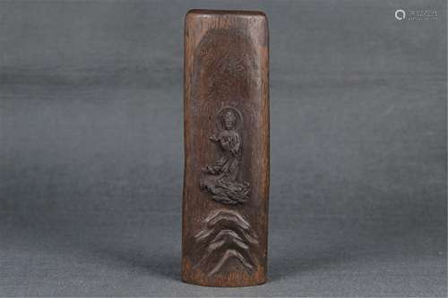 A CHENXIANG WOOD CARVED AVALOKITESVARA PENAL