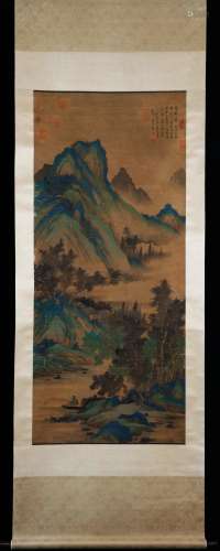 A CHINESE PAINTING OF FISHING AND LANDSCAPE
