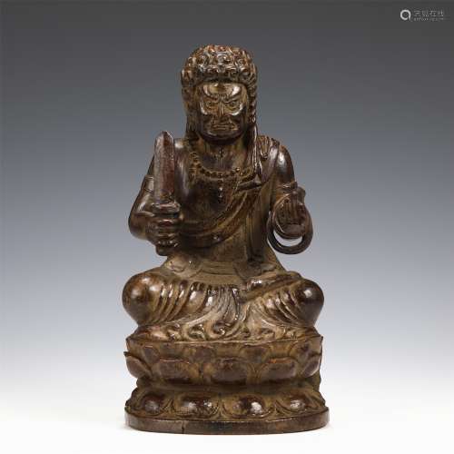 A CHENXIANG WOOD FIGURAL DECORATION