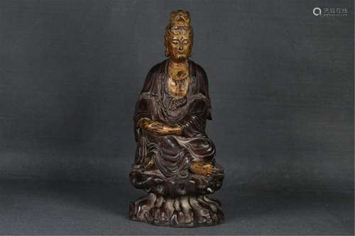 A CHENGXIANG WOOD SEATED AVALOKITESVARA