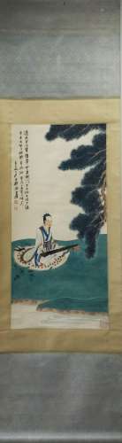 A CHINESE PAINTING OF SCHOLAR UNDER PINE
