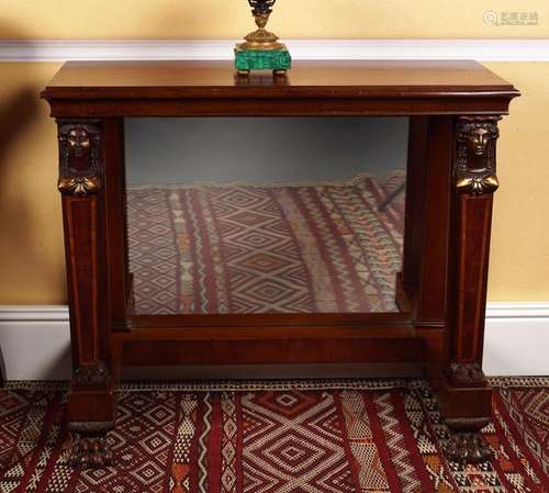 PAIR OF 19TH-CENTURY MAHOGANY CONSOLE TABLES