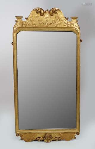 19TH-CENTURY IRISH CARVED GILTWOOD PIER MIRROR