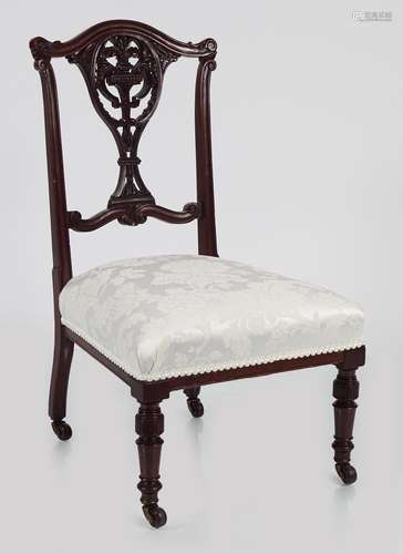 EDWARDIAN MAHOGANY NURSING CHAIR