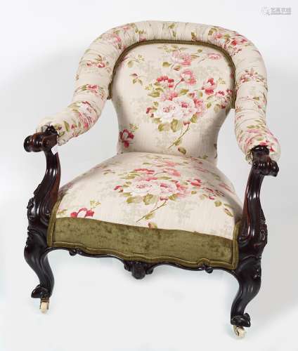 EARLY VICTORIAN MAHOGANY GENTS CHAIR