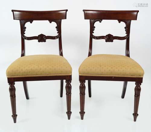 SET OF EIGHT WILLIAM IV MAHOGANY DINING CHAIRS