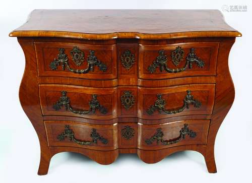 LATE 19TH-CENTURY KINGWOOD BOMBE COMMODE