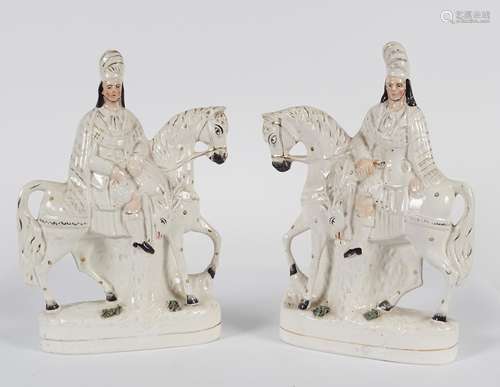 PAIR OF STAFFORDSHIRE FIGURES