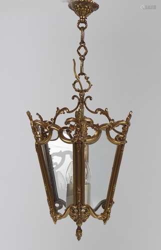 BRASS HALL LANTERN