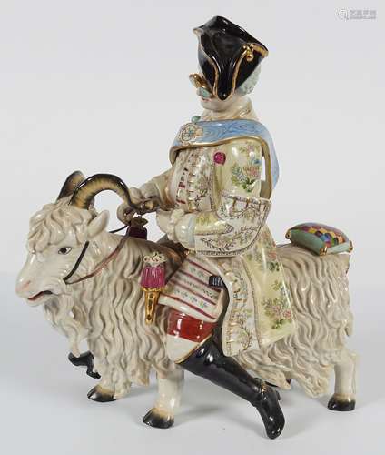 GERMAN POLYCHROME PORCELAIN GROUP