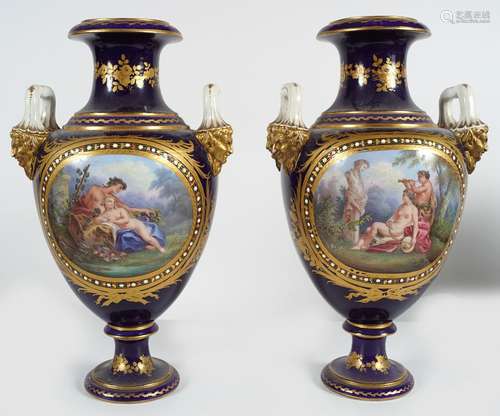 PAIR OF 19TH-CENTURY SEVRES VASES