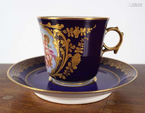 19TH-CENTURY SEVRES CUP AND SAUCER