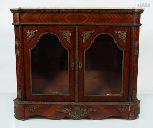 19TH-CENTURY KINGWOOD AND MARQUETRY CABINET