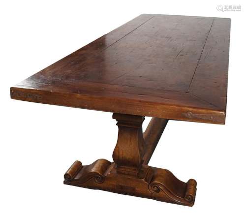 19TH-CENTURY REFECTORY TABLE