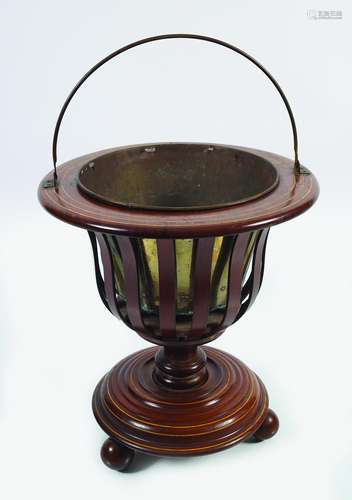 19TH-CENTURY MAHOGANY JARDINIERE