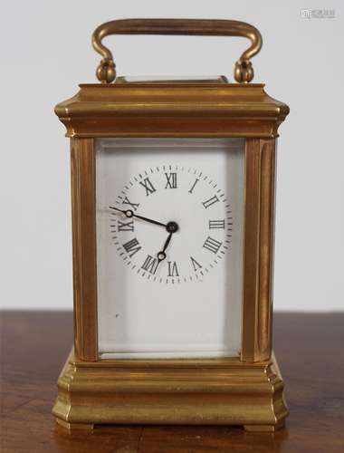 MINIATURE BRASS CARRIAGE CLOCK