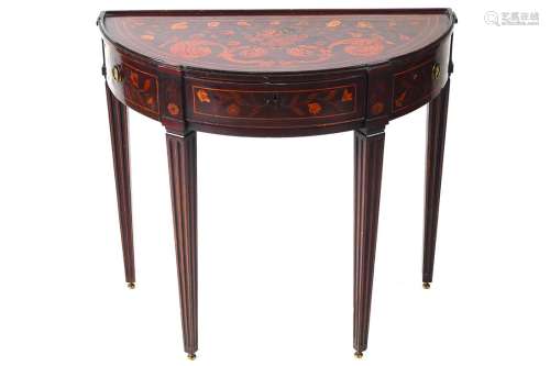 19TH-CENTURY DUTCH MARQUETRY SIDE TABLE