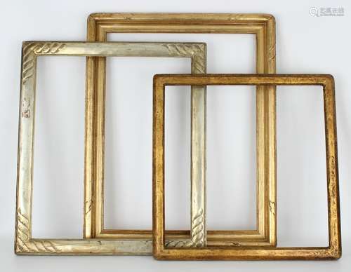 (3) Early 20th C. Arts & Crafts Carved Frames