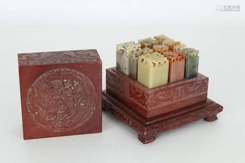 Set of Chinese Stone Seal Set