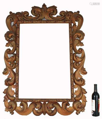 19th C. Italian Carved Giltwood Frame