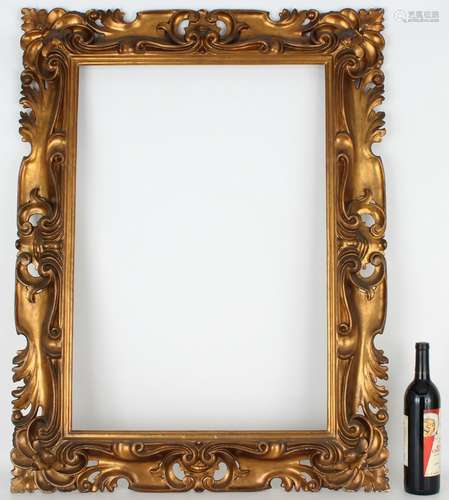 19th C. Italian Carved Giltwood Frame