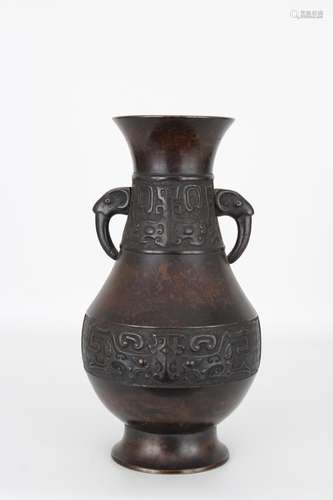 Chinese Patinated Archaic Style Bronze Vase