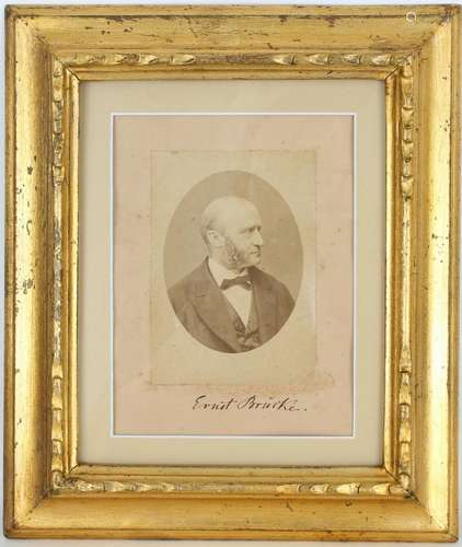 Photo w/ Signature of Ernst Wilhelm von Brucke