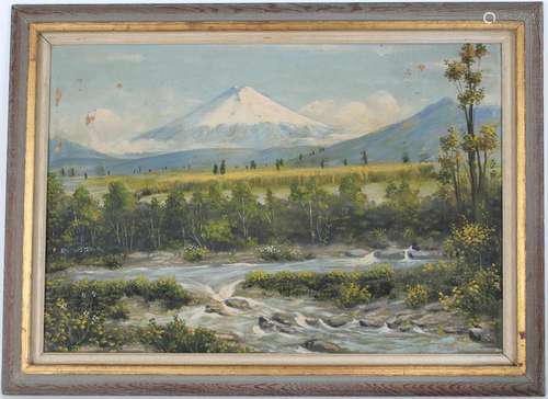 American School, 20th C. Mountainous Landscape